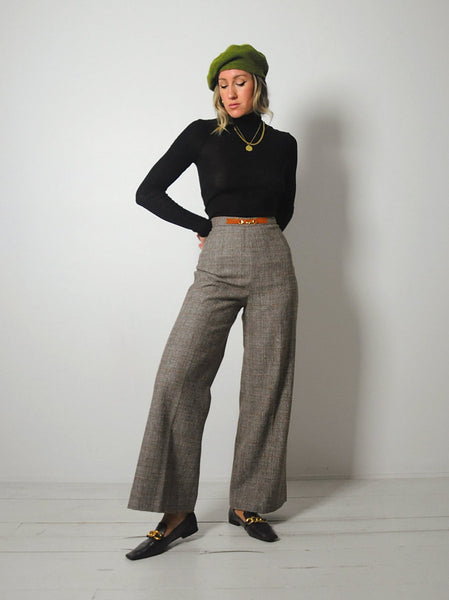 1970's Horsebit Tweed Trousers