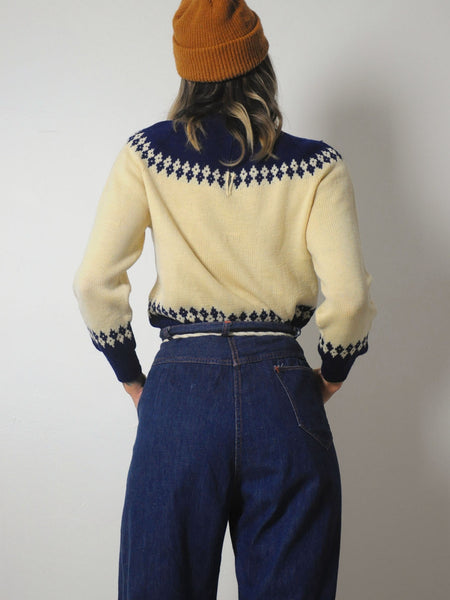 1950's Indigo Side Zip Jeans 30x26.5