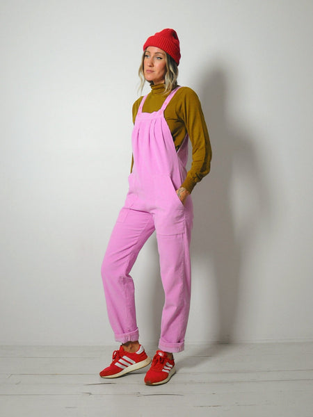 1980's Pink Corduroy Overalls