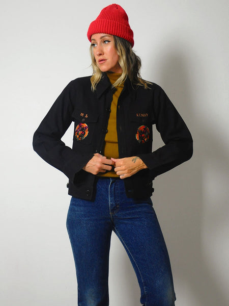 1940's Wool Embroidered WWII Souvenir Jacket