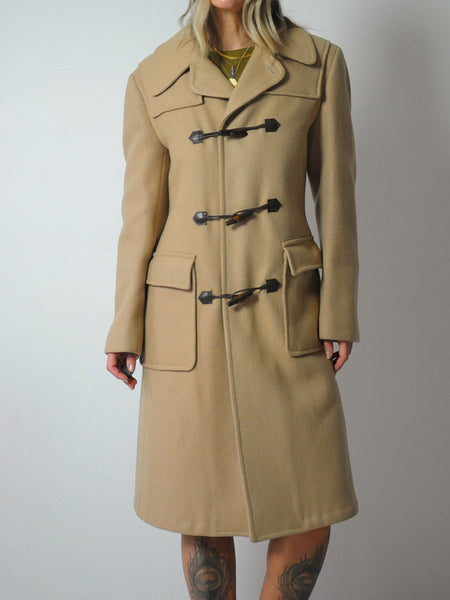 70's Quilted Wool Peacoat