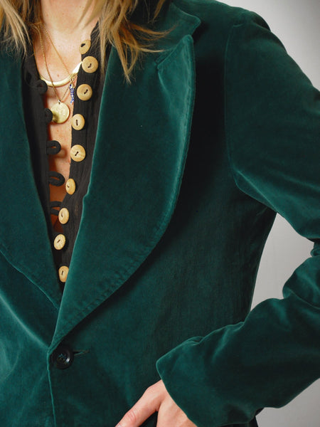 1970's Emerald Velvet Blazer