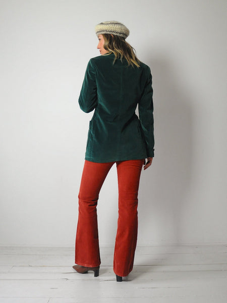1970's Emerald Velvet Blazer