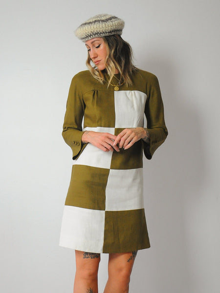 1960's Checkered Shift Dress