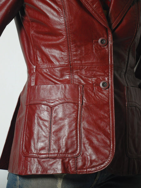 1970's Brick Leather Blazer