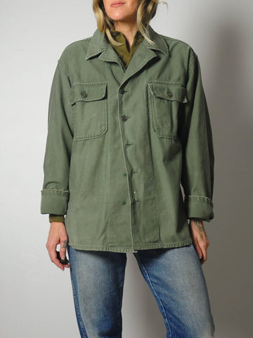 1970's Thrashed OG107 Military Shirt