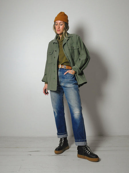 1970's Thrashed OG107 Military Shirt