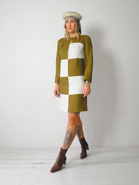 1960's Checkered Shift Dress