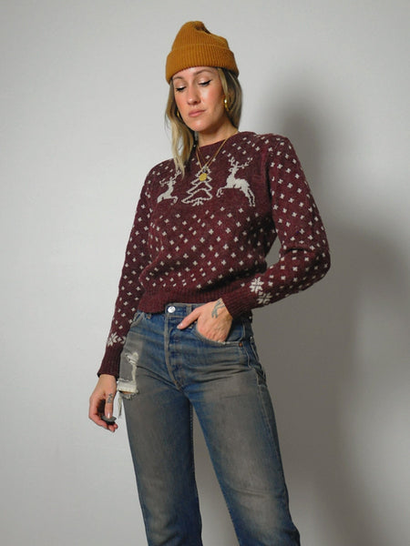 Reindeer Winter Ski Sweater