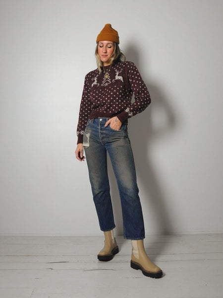 Reindeer Winter Ski Sweater