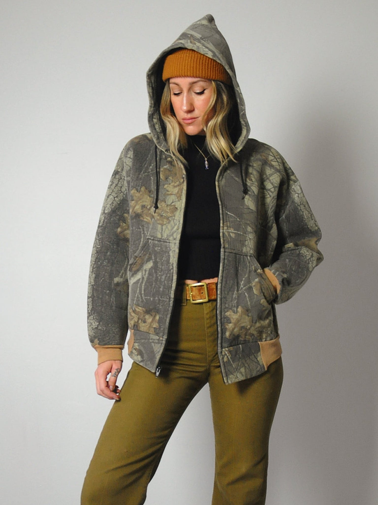 Woodland Camo Hoodie Sweatshirt
