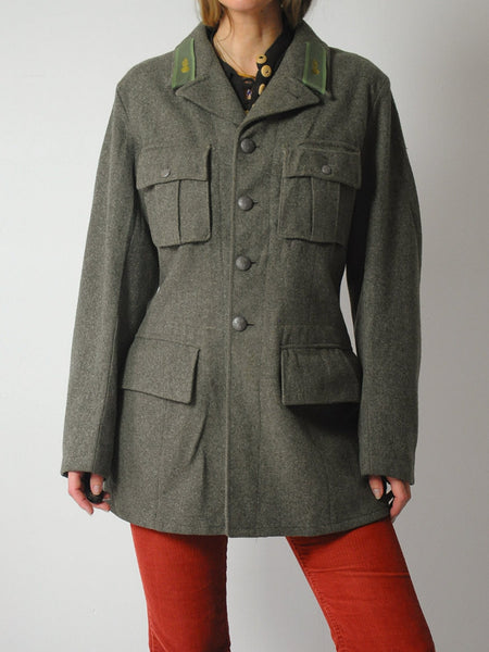 1945 Swedish Military Issue Wool Coat