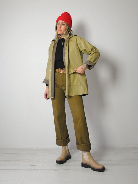 1970's PVC Hooded Raincoat