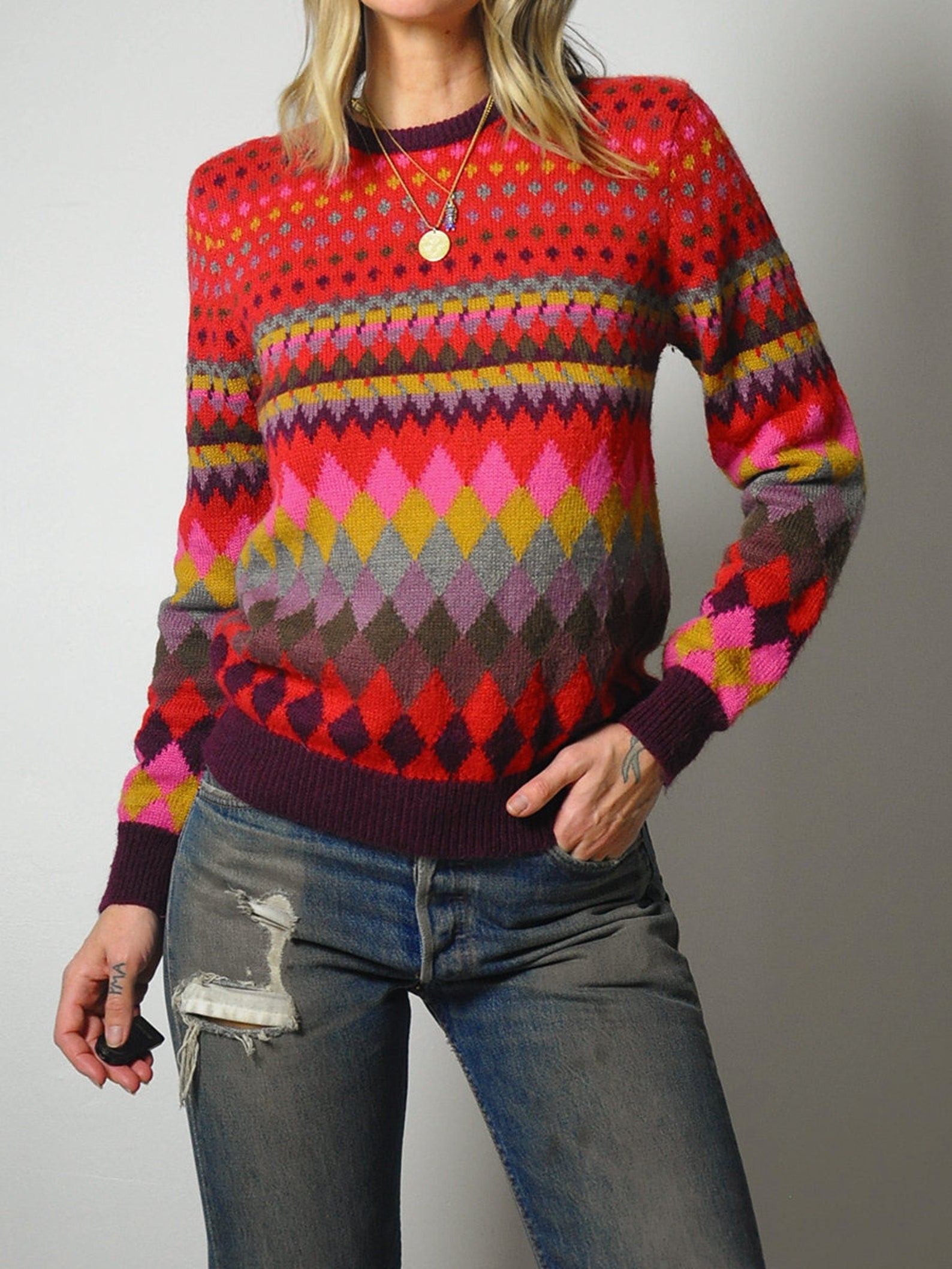 1980's Nordic Diamond Ski Sweater