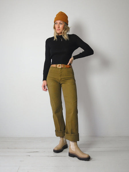 1960's Black Cropped Sweater