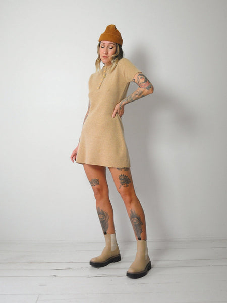 1960's Camel Angora Sweater dress