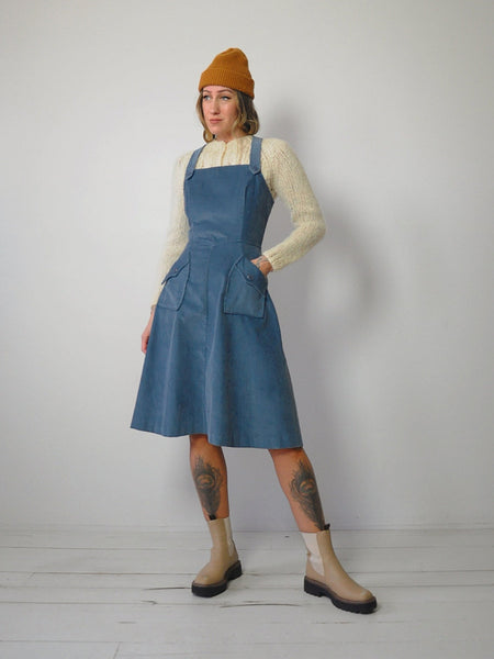 1970's Corduroy Pinafore Dress