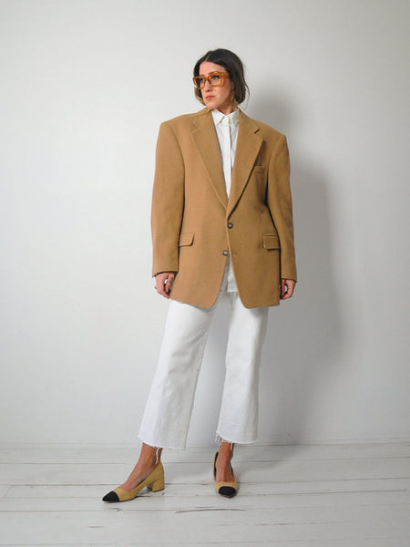 Camel Hair Menswear Blazer