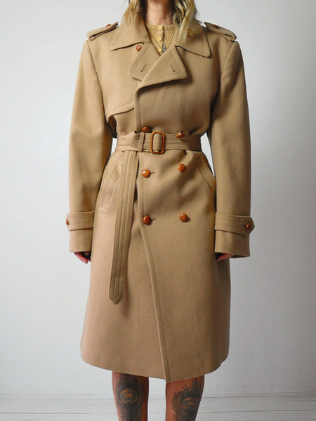 Menswear Wool Trench Coat