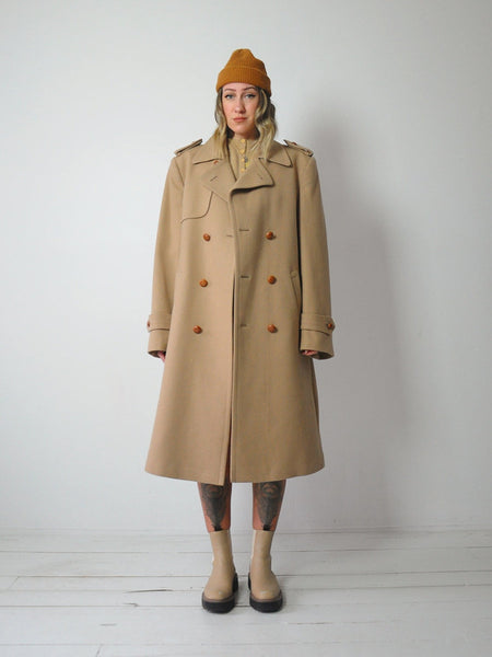 Menswear Wool Trench Coat