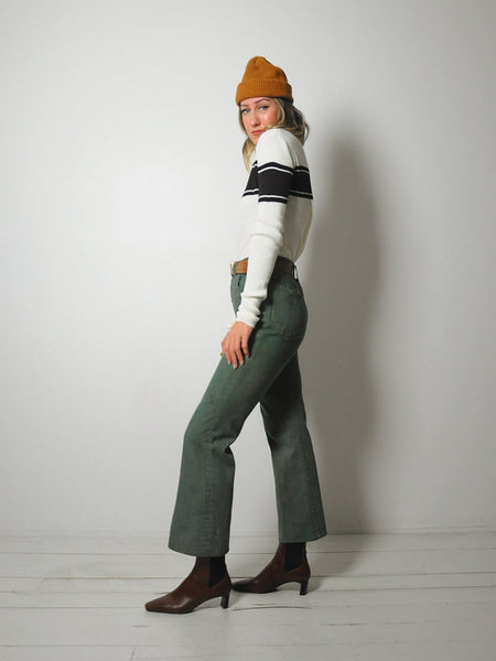 1970's Hunter Green Lee Jeans 30x28