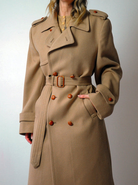 Menswear Wool Trench Coat