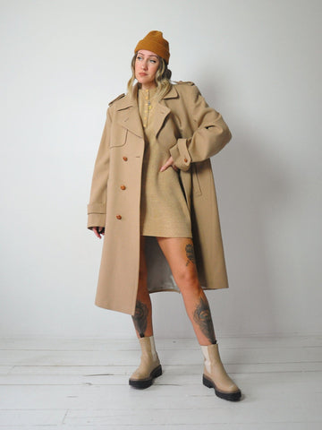 Menswear Wool Trench Coat