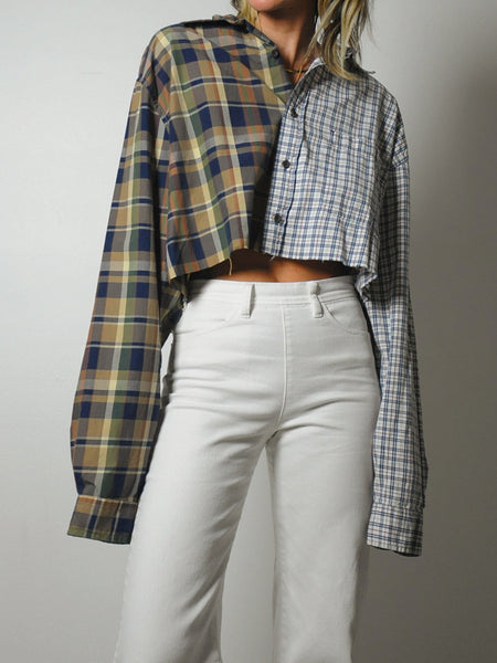 Plaid Menswear Split Shirt