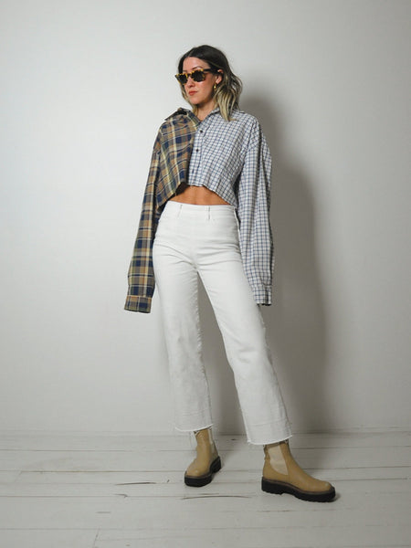 Plaid Menswear Split Shirt