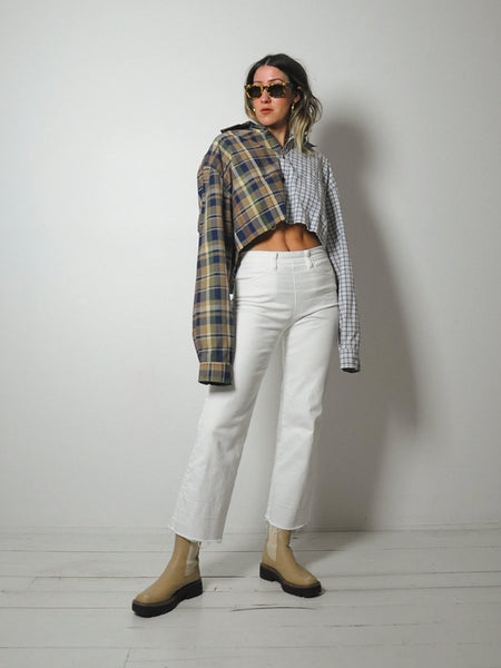 Plaid Menswear Split Shirt