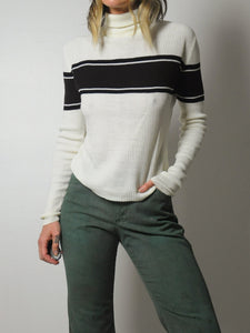 90's Striped Turtleneck Sweater