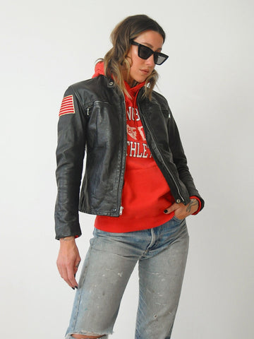 1970's Leather Cafe Racer