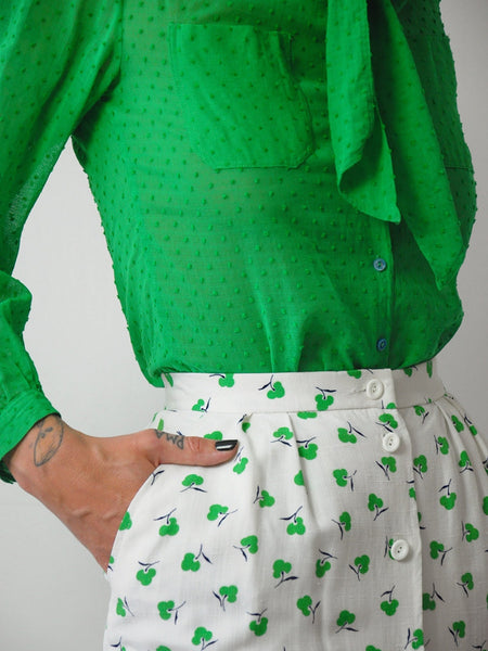 Jaeger Shamrock 2 Piece Skirt Set