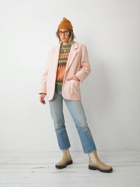 1990's Wool & Cashmere Pink Blazer