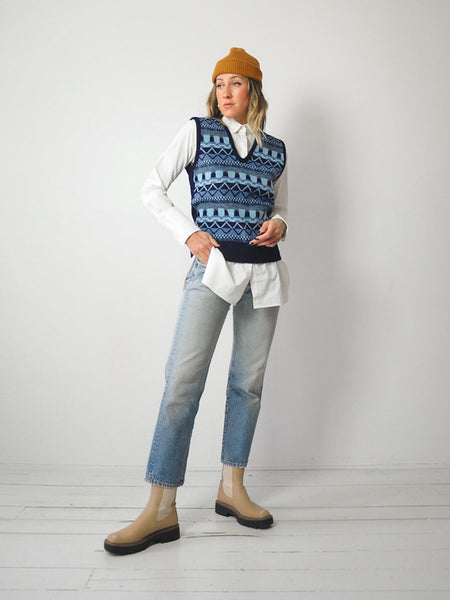 1970's Geo Stripe Sweater Vest