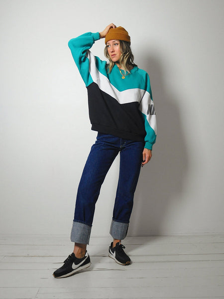 1990's Striped Nike Sweatshirt