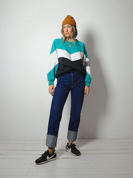 1990's Striped Nike Sweatshirt