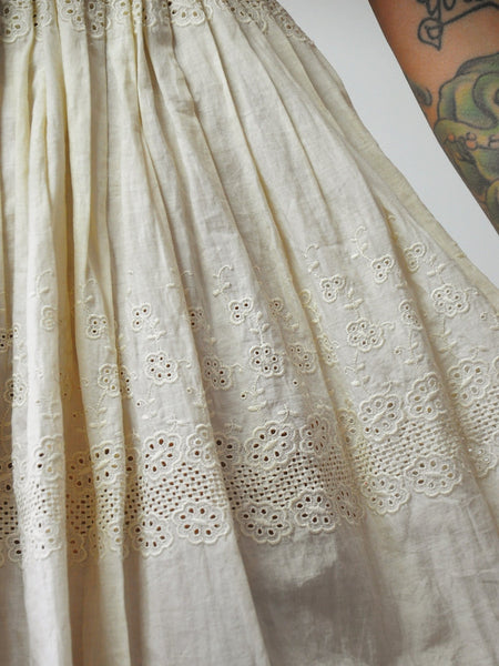1950's Vanilla Eyelet Lace Dress