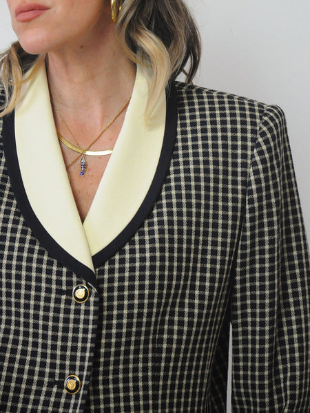 90's Deadstock Plaid Blazer