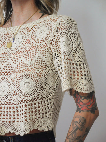 1970's Anita Crochet Blouse