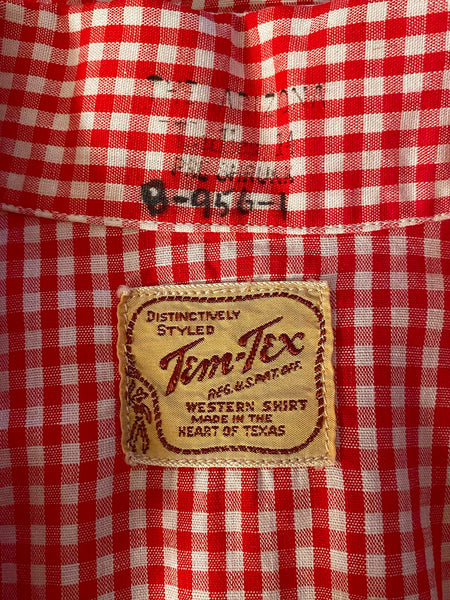 1960's Tem-Tex Gingham Shirt