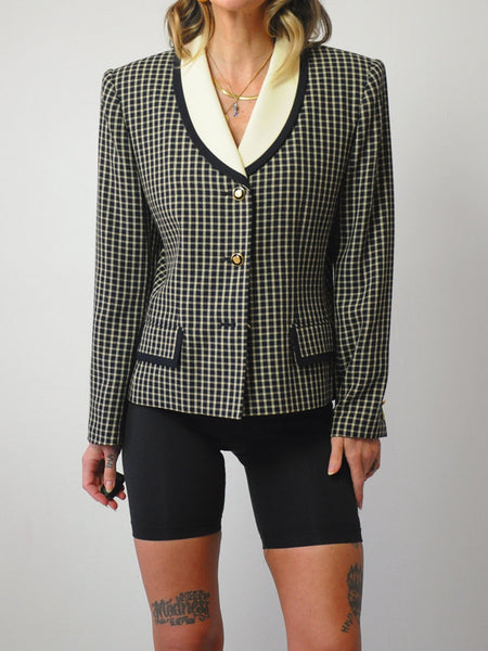 90's Deadstock Plaid Blazer