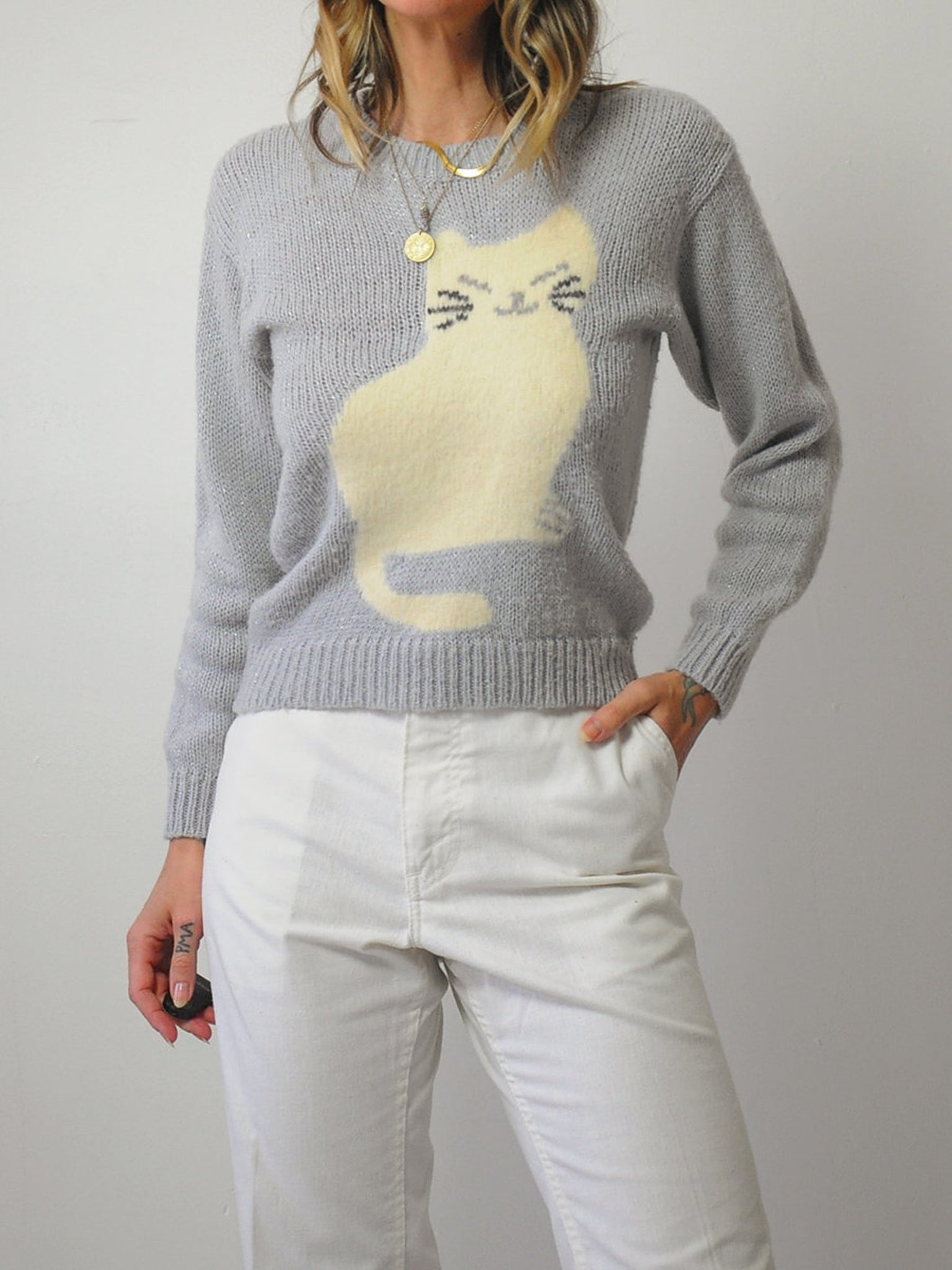 Smiling Cat Angora sweater