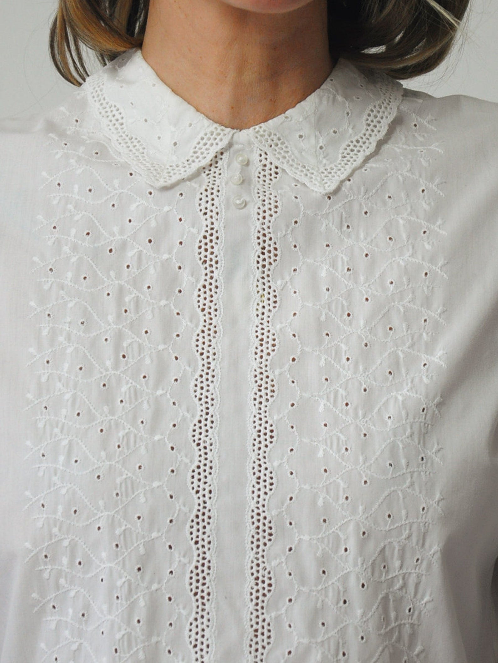 1960's Doris Eyelet Blouse