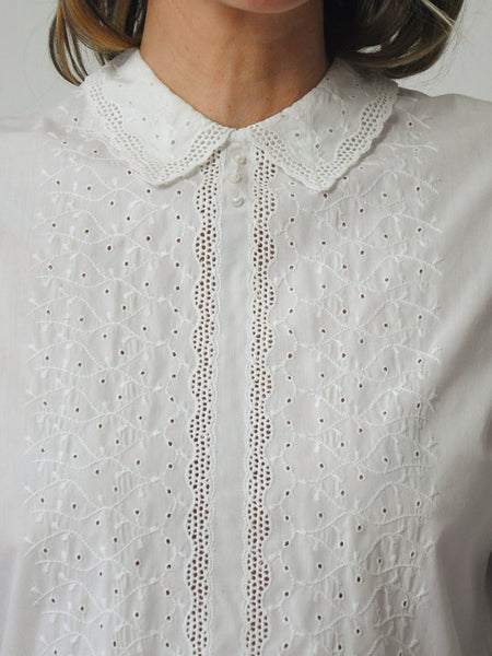 1960's Doris Eyelet Blouse