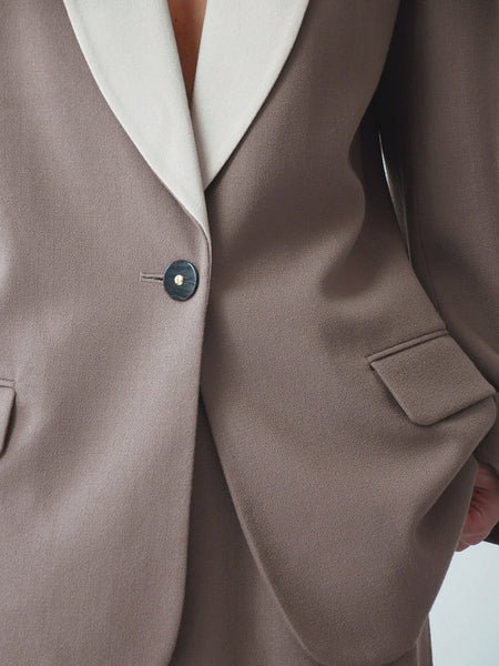 Taupe Christian Dior Power Suit