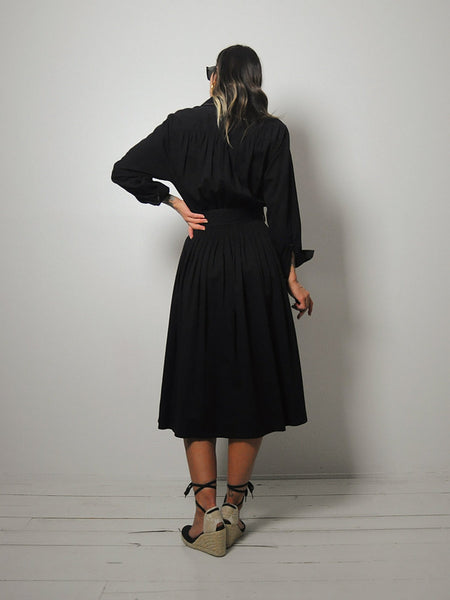 Black Belted Shirt Dress