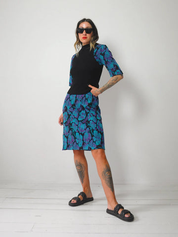 Soft Floral Sweater Dress