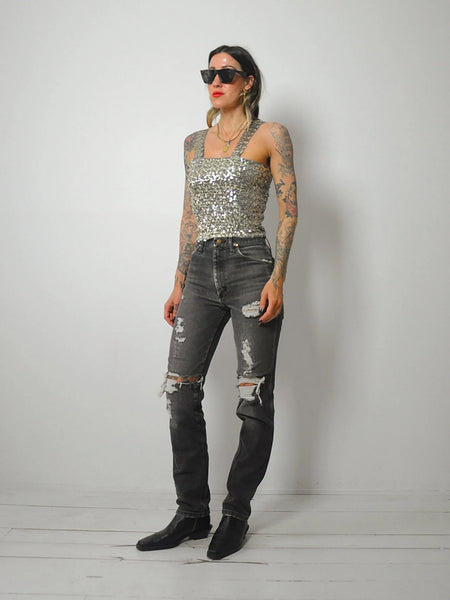 1970's Sequined Crop Top