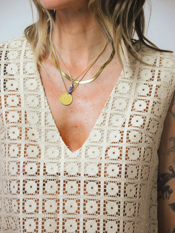 1960s Crochet Lace Sheer Dress